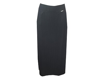 Teplá maxi sukně v černé barvě - vel.38
